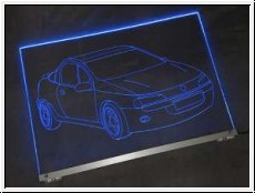 Led Schild mit Gravur fr Opel Tigra 16V