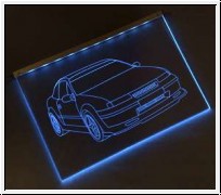 Led Schild mit Gravur fr Opel Calibra Turbo 16V 4x4