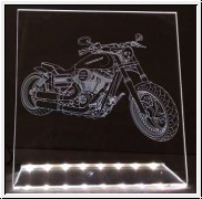 Led Schild mit Fanschild fr HARLEY DAVIDSON CHOPPER BIKE