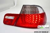 LED Rckleuchten fr BMW E46 Coup 98-03 red/crystal 4teilig