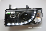 SW-Light headlight VW T4 Type 7D 90-03 LED positionlight black short nose