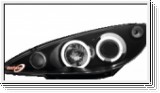 Angel Eye Scheinwerfer fr Peugeot 206 99-07 2 LED Standlichtringe black