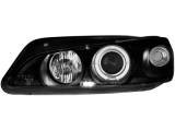 headlights Peugeot 306 97-00  1 halo rim black