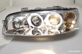 angel eye headlights Fiat Punto type 188 99-02 2 halo rims chrome