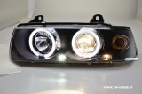 Angel Eye Scheinwerfer fr BMW E36 Coup/Cabrio 92-98 LED Standlichtringe black