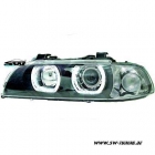 Angel Eye Scheinwerfer fr 5er BMW E39 95-00 mit High LED Standlichtringe black