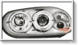 Angel Eye Scheinwerfer fr VW Golf IV 2 LED Standlichtringe chrom