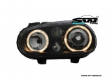 Angel Eye Scheinwerfer fr VW Golf IV 2 Standlichtringe black R-Look
