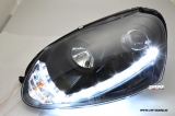 SW-DRL Scheinwerfer fr VW Golf 5 LED Tagfahrlicht R87 black