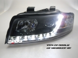 SW-DRL Scheinwerfer AUDI A4 B6 8E 01-04 LED Tagfahrlicht black