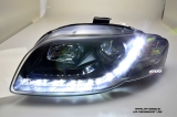 SW-DRL Scheinwerfer AUDI A4 B7 04-08 LED Tagfahrlicht black