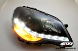 SW-DRL Scheinwerfer VW Polo 9N3 05-09 LED Tagfahrlicht black LWR