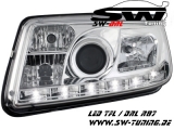 SW-DRL Scheinwerfer VW Bora 99-08 LED Tagfahrlicht R87 chrome