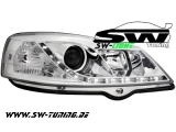 SW-Light Scheinwerfer fr Opel Astra G mit LED Standlicht chrome