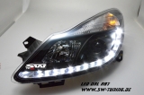 SWDRL Scheinwerfer Opel Corsa D 06-10 LED Tagfahrlicht R87 black