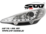 SW-DRL Scheinwerfer Peugeot 207 06-09 LED Tagfahrlicht R87 chrome
