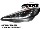 SW-DRL Scheinwerfer Peugeot 207 06-09 LED Tagfahrlicht R87 black