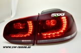 LED Rckleuchten R-Look fr VW Golf VI 08-12 red/crystal (Auch Serien LED)