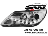 SW-DRL Scheinwerfer VW Tiguan 5N 07-11 LED Tagfahrlicht R87 chrom