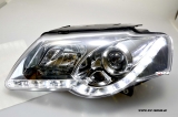 SW-Light Scheinwerfer fr VW Passat 3C B6 05-10 LED Tagfahrlicht chrom