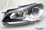 SW-DRL Scheinwerfer VW Golf 6 Typ 5K1 08-13 LED Tagfahrlicht black