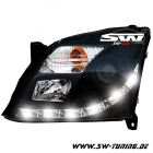 SW-DRL Scheinwerfer Opel Vectra C 02-05 LED Tagfahrlicht R87 Black