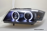 SWCCFL Angel Eye Scheinwerfer BMW 3er E90/91 05-13 CCFL Standlichtringe black