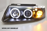 SW-CCFL Angel Eye Scheinwerfer VW Passat 3B 97-00 CCFL-Ringe black