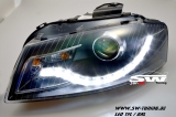 SW-DRL Scheinwerfer AUDI A3 8P/8PA Sportback 03-08 LED-Tagfahrlicht R87 black