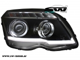 SW-LTube Scheinwerfer fr Mercedes GLK X204 08-12 LED Lighttube-Standlicht / Blinker black