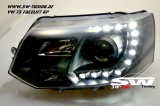 SW-DRL headlights VW T5 Facelift GP type 7H 09-14 LED daytime running R87 black