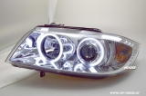 SW-CCFL Angel Eye Scheinwerfer BMW 3er E90/91 05-13 CCFL-Standlichtringe chrom