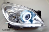 SW Angel Eye Scheinwerfer Opel Astra H 04-11 LED-Ring LED Lighttube chrom