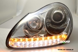 SW-Light Xenon Scheinwerfer für Porsche Cayenne I 955 9PA 02-07 LED Standlicht chrom
