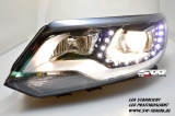SWDRL Scheinwerfer fr VW Tiguan 5N GP 11-15 Facelift LED Standlicht + TFL(Birne) black