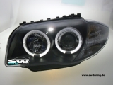 Angel Eye Scheinwerfer BMW 1er E87/E81 Standlichtringe black