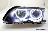 Angel Eye Scheinwerfer 3er BMW E46 LCI Lim/Touring 02-05 High LED Standlichtringe black