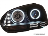 SW Angel Eye Scheinwerfer VW Golf 5 03-08 black CCFL-Standlichtringe LED Lighttube