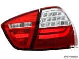 SWCeli LED Rückleuchten für 3er BMW E90 Limo 05-08 red/clear Lightbar (nicht 335d)