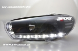 SW-DRL headlights VW Scirocco III Type 13 15-17 Facelift LED daytime-running-lamp black