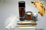 brake caliper paint set prestige gold metallic 7 pieces Foliatec 575ml (100ml/5,21)