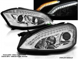 SW-Xenon Scheinwerfer fr Mercedes S-Klasse W221 05-09 LED Standlicht fr AFS chrom Nicht Night-Vision