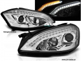 SW-Ltube Halogen Scheinwerfer fr Mercedes S-Klasse W221 05-09 LED Standlicht Blinker chrom