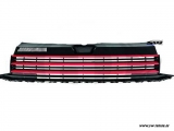 SW-Design Frontgrill für VW T6 SG 16-20 Model 3-Rippen schwarz / rot