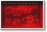 LED Schild fr COFFEE TO GO ,Leuchtschrift Werbung