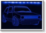 Led Schild mit Gravur fr VW Golf 1 GTI GT Oldtimer