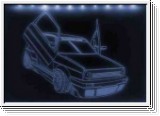 Led Schild mit Gravur fr VW Golf 2 GTI GT