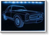 Led Schild mit Gravur fr Mercedes 250 SL Oldtimer