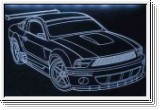 Led Schild mit Gravur fr Ford Mustang GT