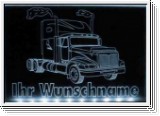 Led Schild mit Truck mit LKW + Ihren Wunschnamen
